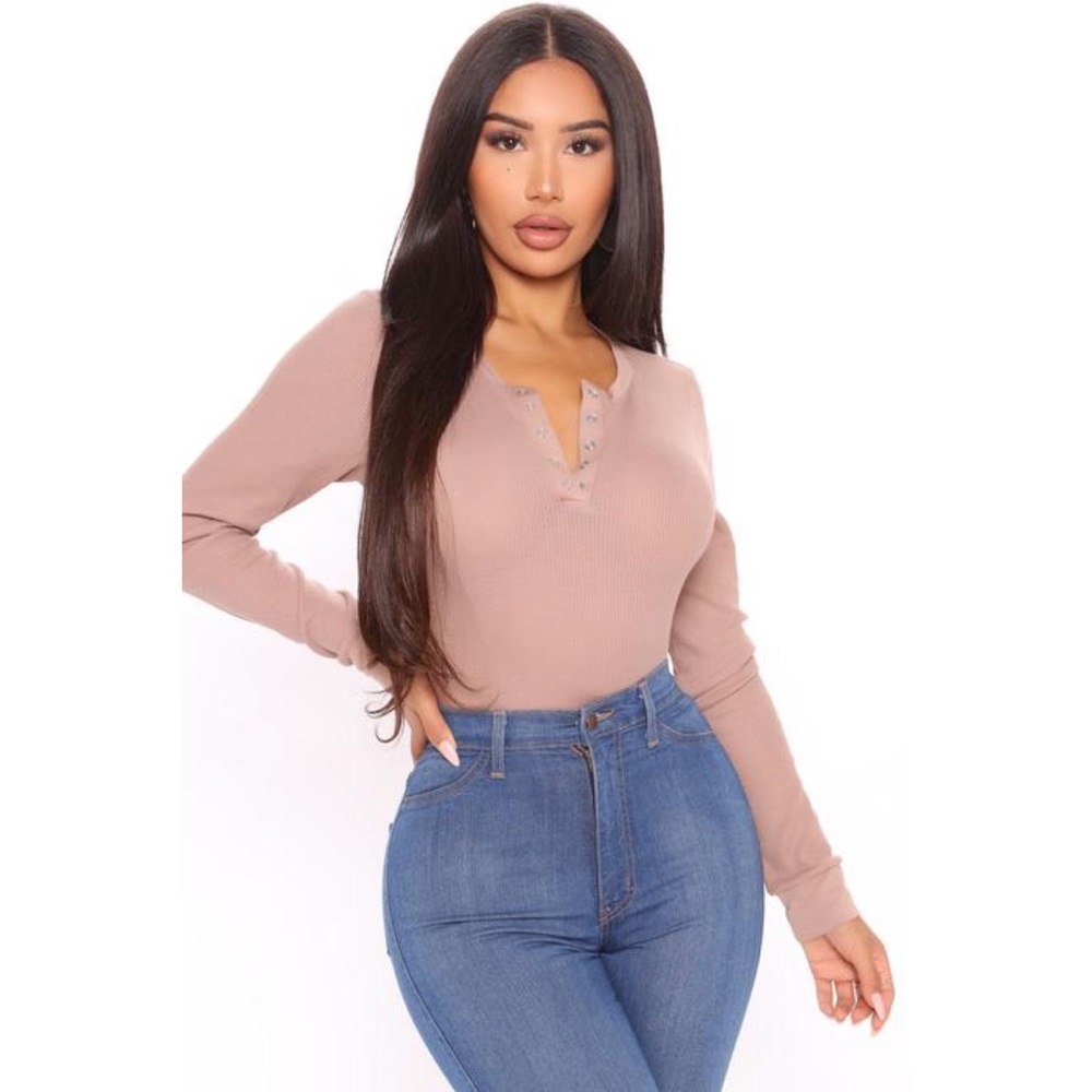 Taupe Long Sleeve Top
